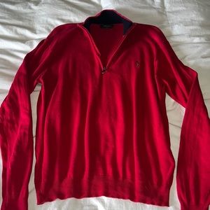 Bobby Jones mens Red 1/4 zip sweater pull over
